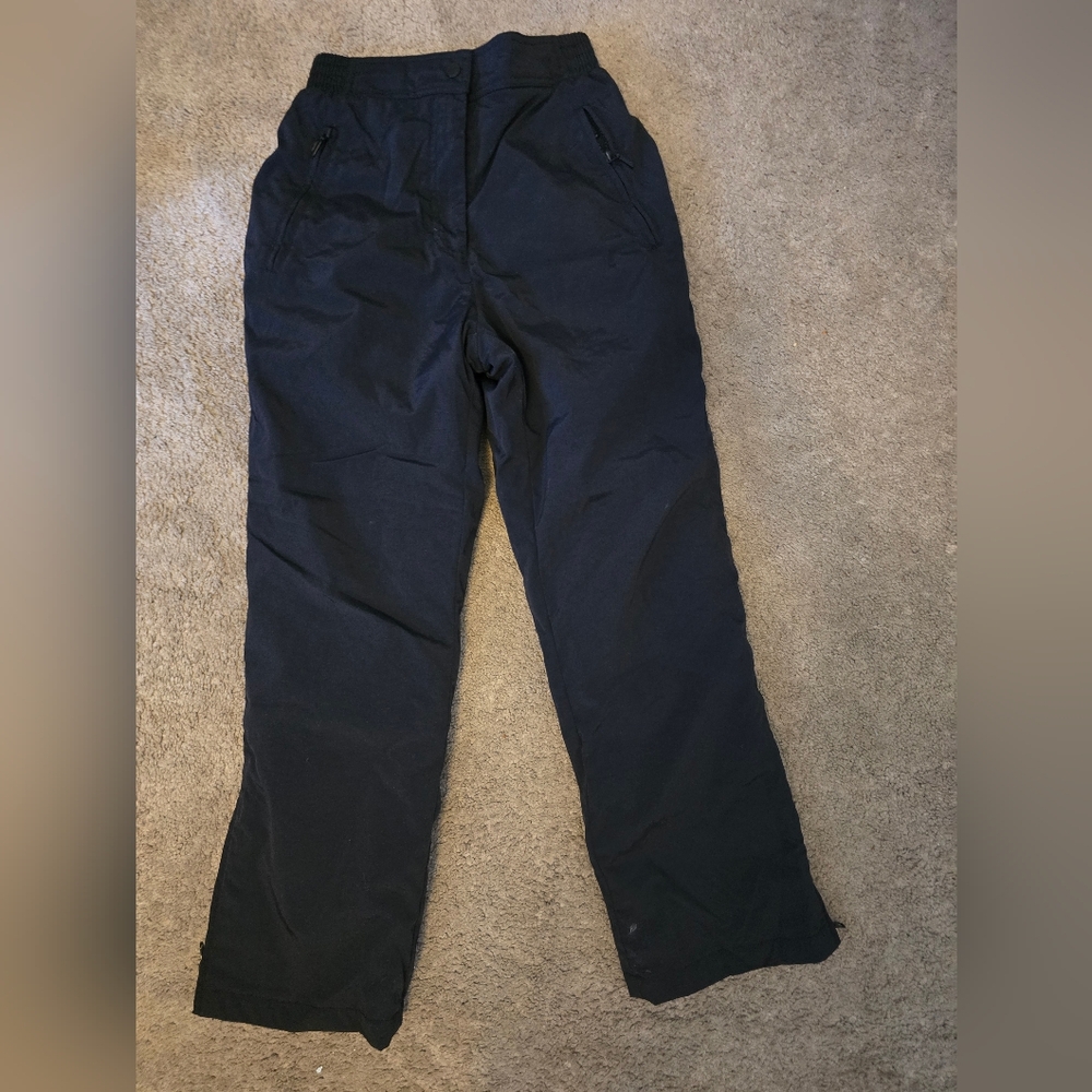 FERA Kids Youth Unisex Black Snow Ski Pants Elastic Waist Insulated Sz: 6S